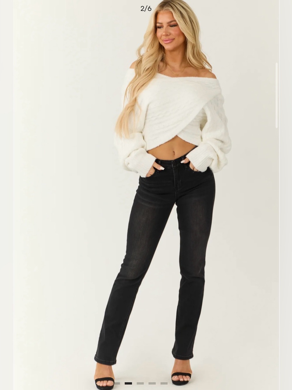 Flying monkey high-rise slim straight black jeans Size 25